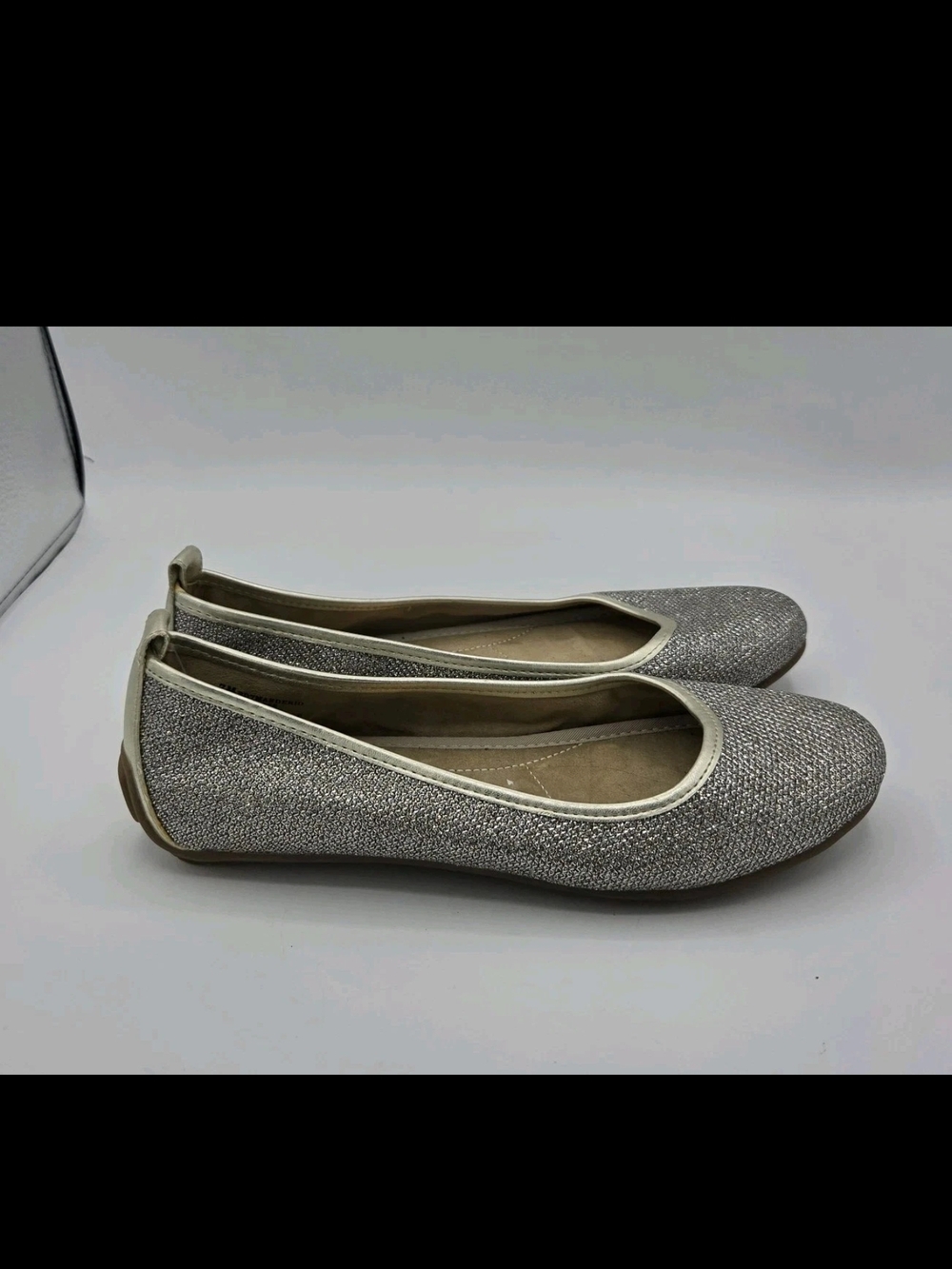 Bandolino Ballet Flats Gold Metallic Slip On Driving Shoes Womens Size 7 New
